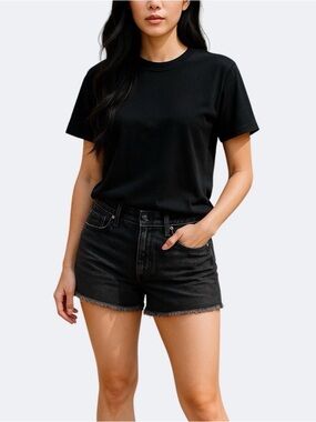 Edwin Cai Short , cut off size 26 in black